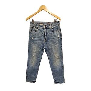 Pilcro‎ and the Letterpress High Waisted Distressed Straight Leg Jeans Size 26
